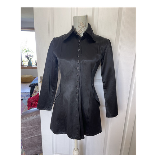 Ossie clark 1970s black satin - ossie,