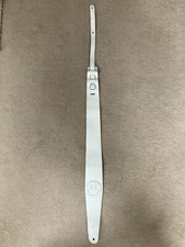 Custom Made Leather guitar strap, White Outer with Black Inner Bonded leather 