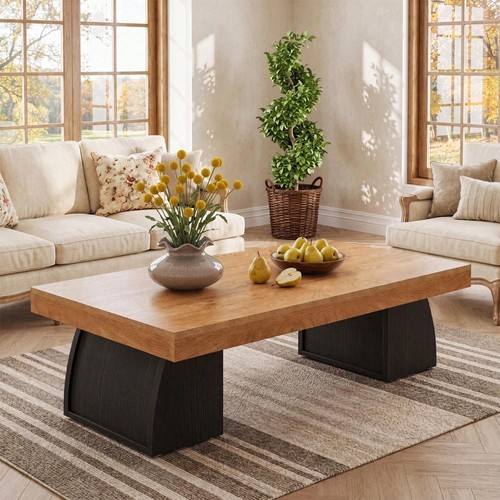 Large coffee table - brown, &