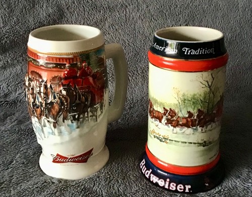1990 budweiser ceramic stein - 1990,