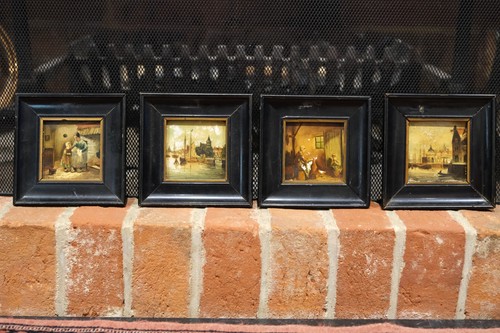Antique framed hand painted - framed,