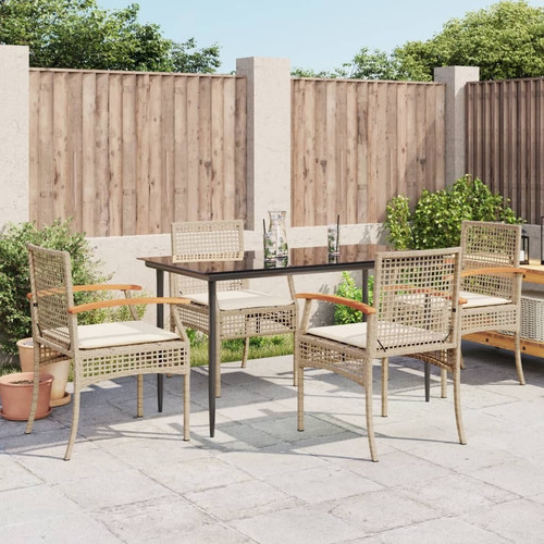 Garden dining set beige - dining,