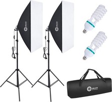 OMBAR Softbox Set Photo Studio 50 x 70 cm, Professional Photography Lighting