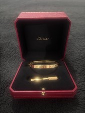 Cartier Love Bracelet Yellow Brushed Gold Size 18 RRP: £7,050