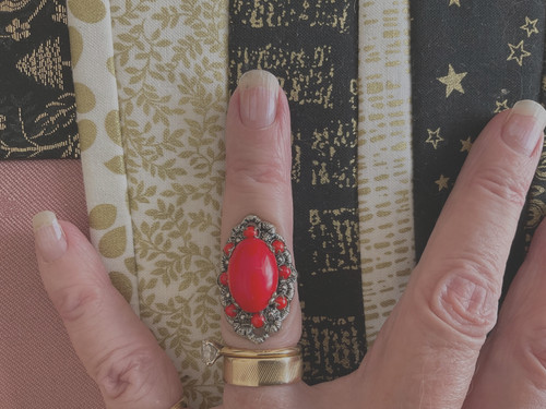 Antique art deco coral and - coral,