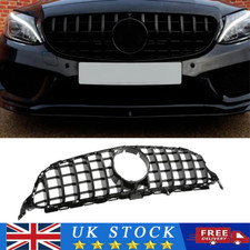 For Mercedes C-Class 2015-2018 C205 C200 C220 W205 GT Style Grille Glossy Black