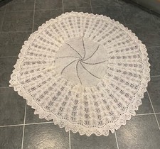 Beautiful hand knitted lacey baby shawl