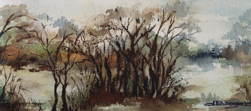 Original watercolour winter - original, watercolour,