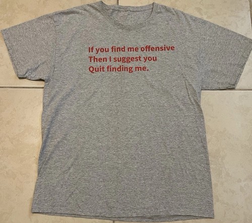 Vtg you find offensive - if,