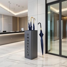 4 Hooks Drip Tray Metal Umbrella Holder Walking Stick Storage Non-slip Office