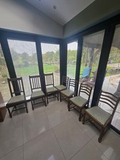 Classic Oak English Dining room Chairs , Classic And Comfortable