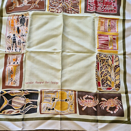 Australian aboriginal art bark - aboriginal,