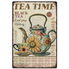 Metal Sign Tea Time Tin Sign