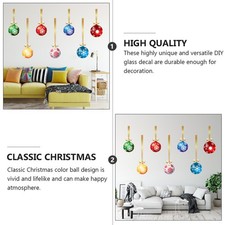  Window Christmas Decals Home Decoration Stickers Colorful Ball Static