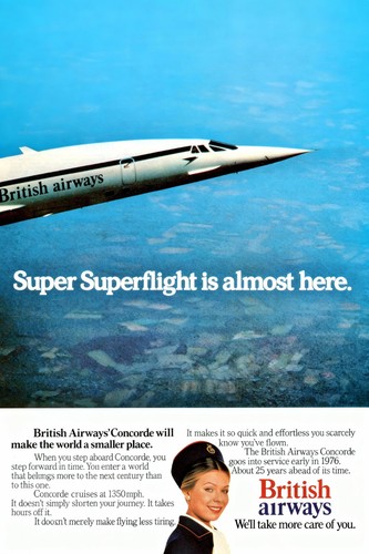 British airways concorde retro - british,