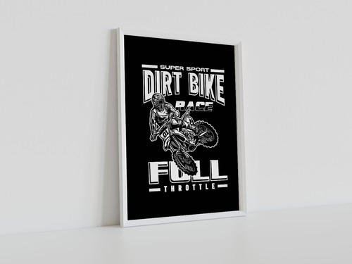 Motocross poster motorbike - motocross,