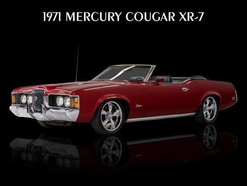1971 mercury cougar red - 1971,