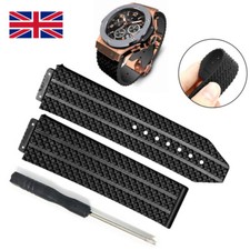 UK 24mm Silicone Watch Band Wrist Straps Replacement & Tool for Hublot Big Bang