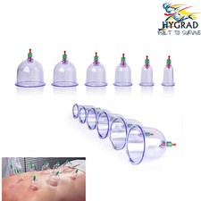 HYGRAD Hijama Cups - Cupping Cups - 6 Sizes Cupping Therapy Vacuum Suction Cups