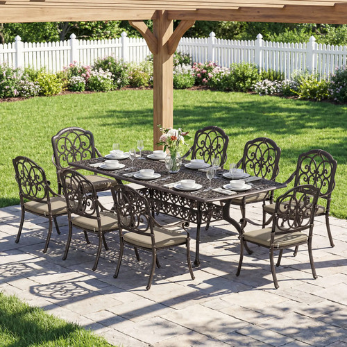Piece cast aluminium garden - cast,
