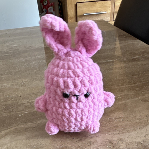 Handmade crochet pink - pink, bunny