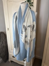 Topshop Fox Scarf Blue Grey Play On Vintage Real Fox Scarf