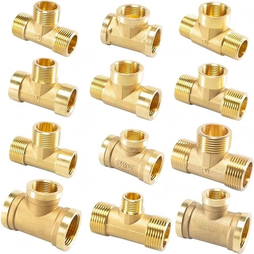 Brass pneumatic tee - tee, pipe