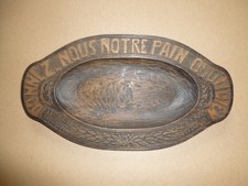ANTIQUE French Rare Large Carved Bread Board "DONNEZ NOUS NOTRE PAIN QUOTIDIEN"