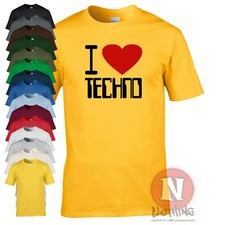 I love techno t-shirt DJ