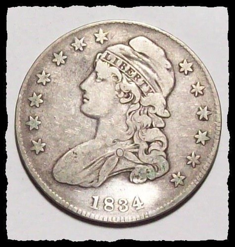 1834 capped bust half - 1834,
