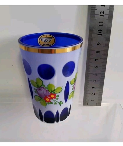 Bohemian enamelled gilded blue - bohemian,