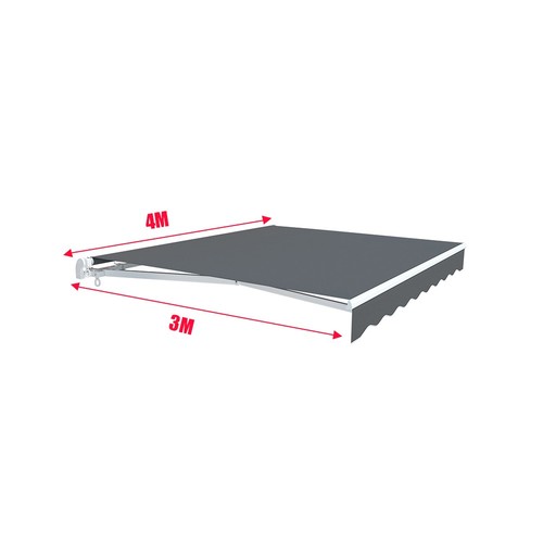 Grey patio retractable manual - grey,