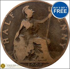 1902 TO 1910 EDWARD VII HALF PENNY / HALF PENNIES CHOICE OF YEAR / DATE