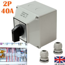 40Amp 2 Pole IP65 Enclosed