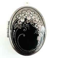 Vintage enamel locket by