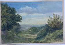 19th century watercolour landscape scene