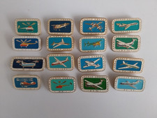 16 Aircraft and Helicopter Russian Metal Pin Badges