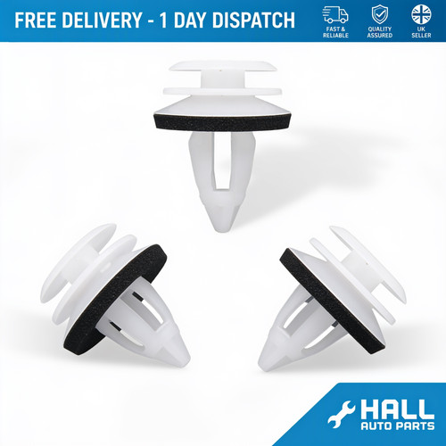 10x rear door card clips - door,