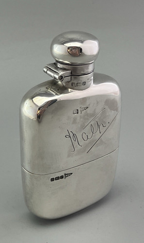 Antique silver hip - silver, flask