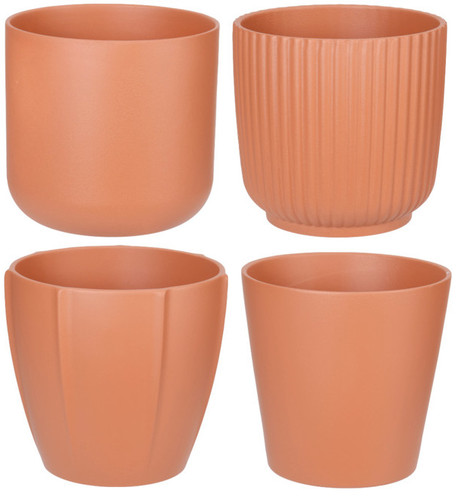 Indoor terracotta ceramic pot - terracotta,