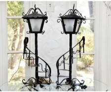 Pair Of Vintage Wrought Iron