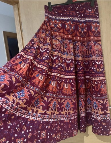 Long cotton skirt - long, maxi