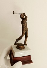 Bronzed Resin Golf Player