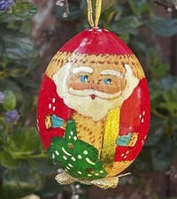 Vintage Santa Hand Painted