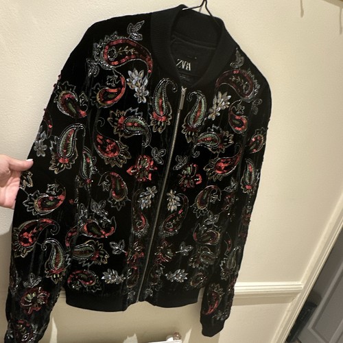 Zara women black velvet - zara,