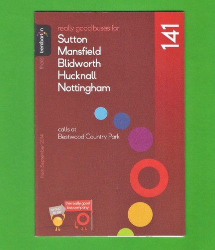 Pocket size bus timetable - size,
