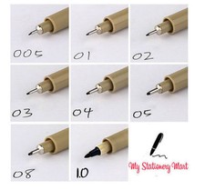 Black Fineliners Pens Fine