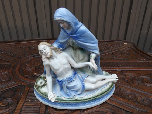 Vintage german porcelain pieta - german,
