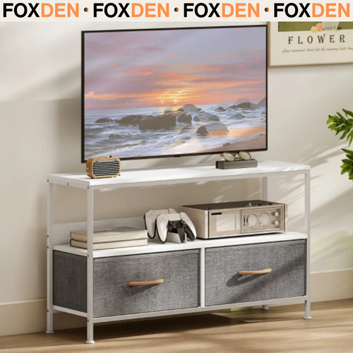 White unit cabinet stand - unit,
