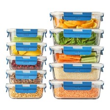 Set of 10 Glass Food Storage